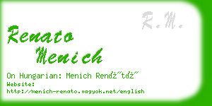 renato menich business card